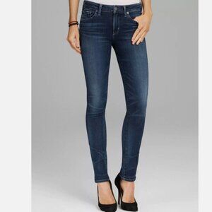 Citizens of Humanity Arielle Mid Rise Slim Straight Jeans Distressed